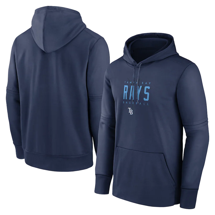 Men's Tampa Bay Rays Navy Pregame Performance Pullover Hoodie